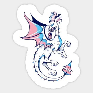 Trans Dragon Sticker